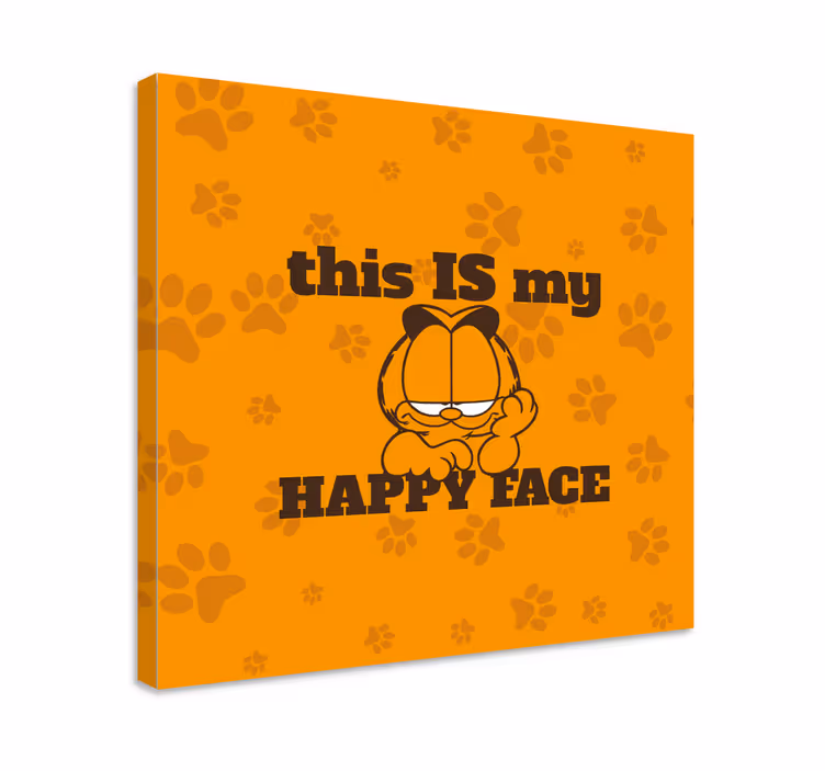 Tableau animaux expression de chat heureux - TenStickers