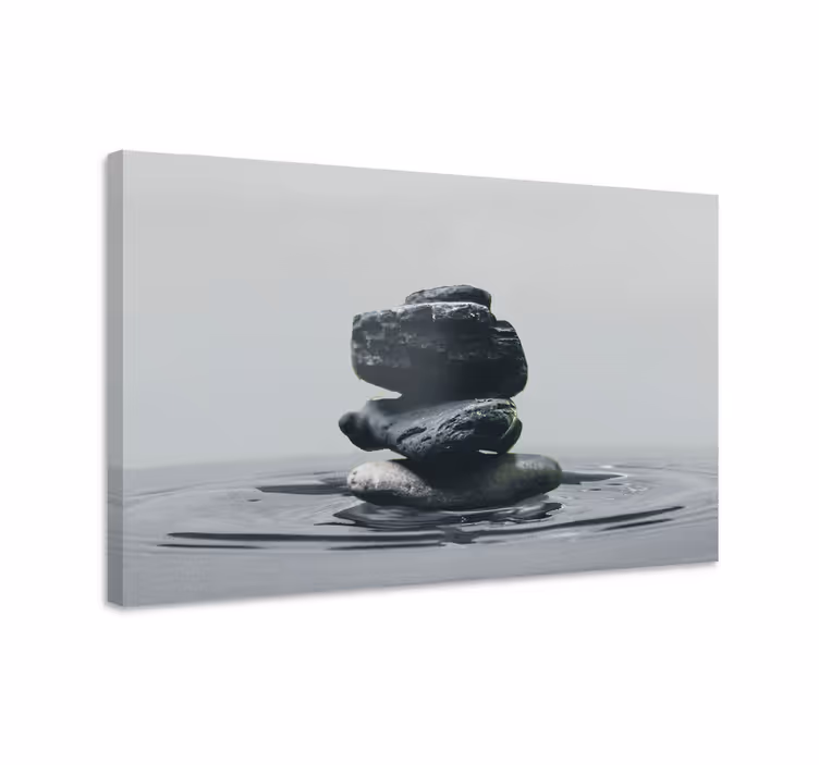 Tableau zen piles de pierres équilibrées - TenStickers