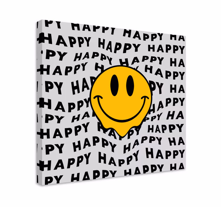 Tableau citation Émoji sourire joie - TenStickers