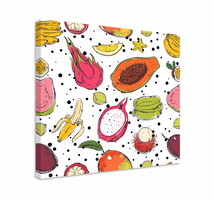 Tableau fruits motif fruits exotiques - TenStickers
