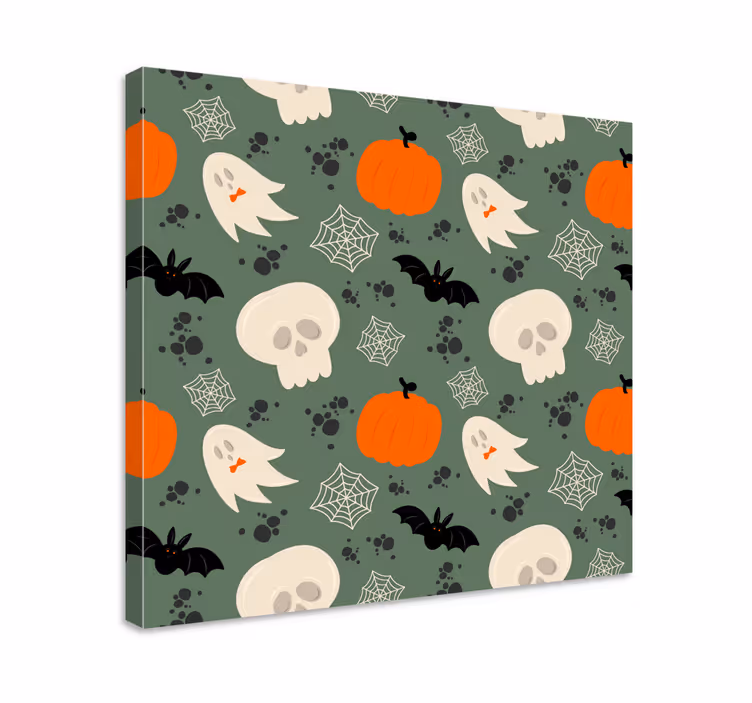 Tableau dinosaures éléments sur le thème d'halloween - TenStickers