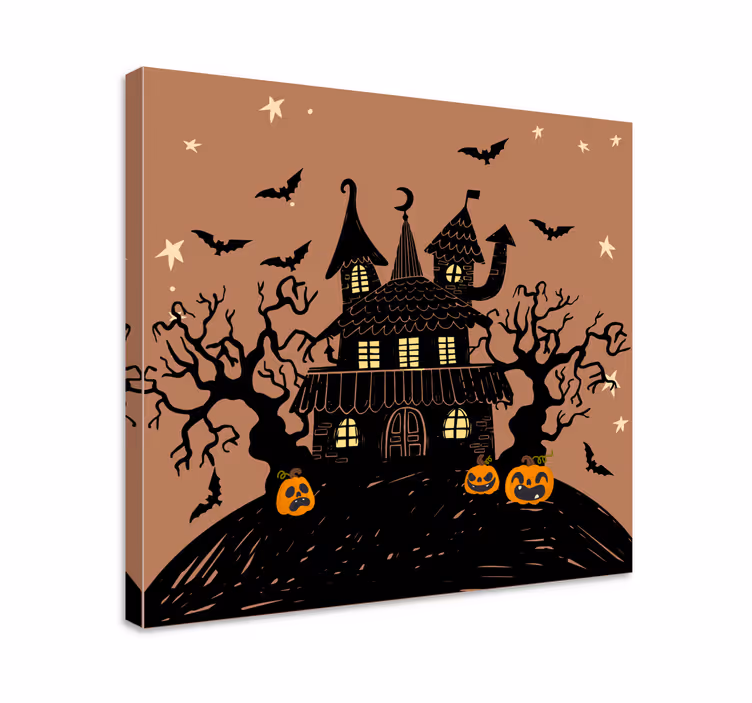 Tableau fleurs ambiance manoir hanté - TenStickers