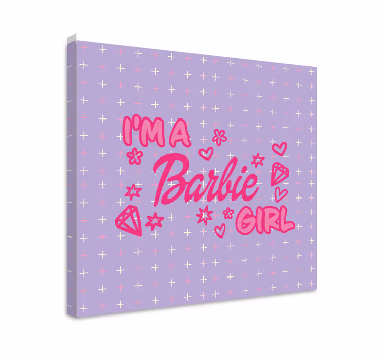 Tableau ados citation de la fille barbie - TenStickers