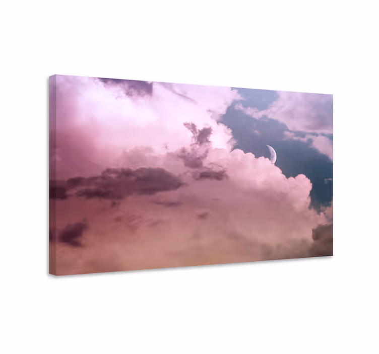 Tableau paysages nuit nuageuse rêveuse - TenStickers