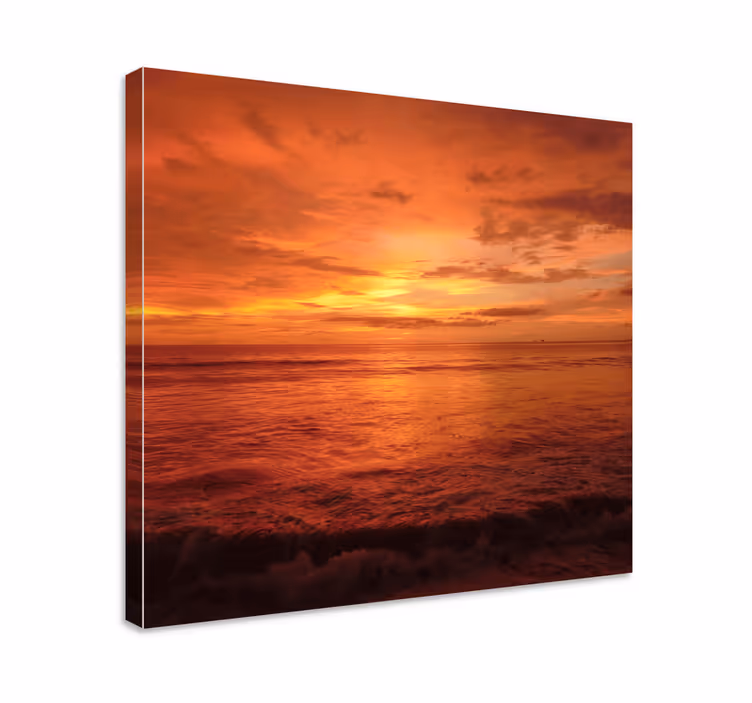 Tableau paysages coucher de soleil sur l'océan - TenStickers