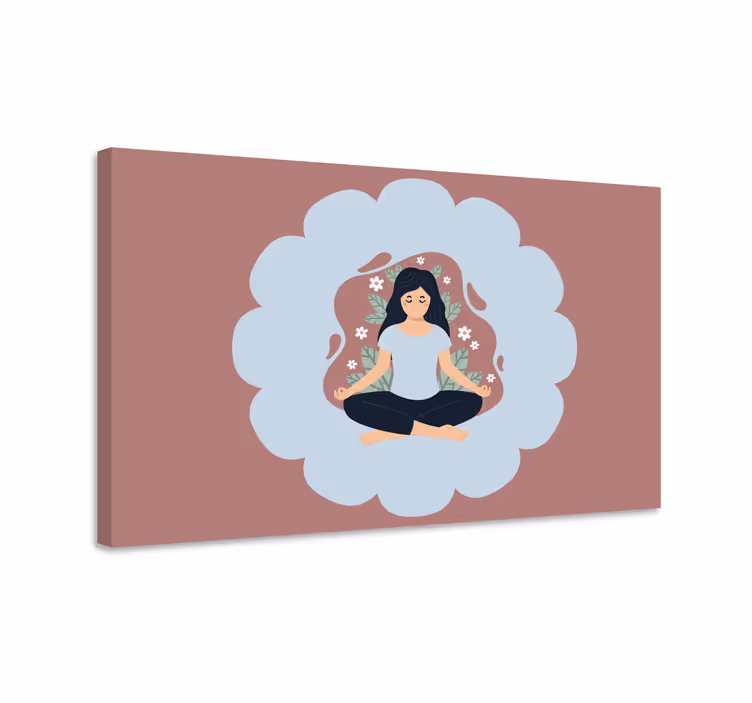 Tableau mandala aura florale méditative - TenStickers
