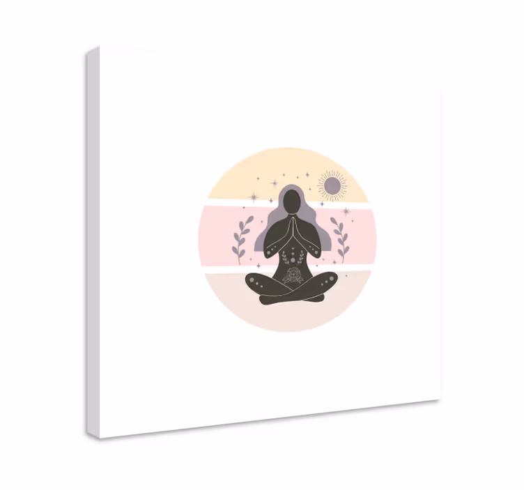 Tableau bouddha en posture de méditation - TenStickers