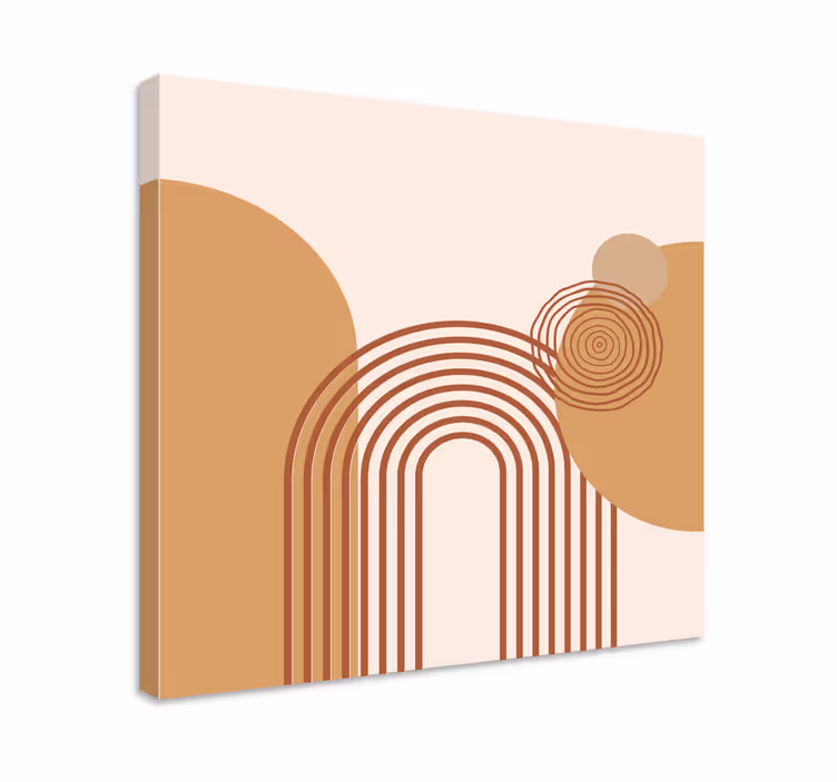 Tableau géométrique agencement de lignes courbes - TenStickers