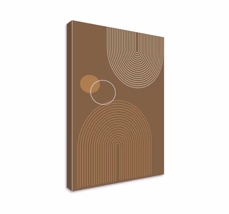 Tableau géométrique motifs de lignes courbes - TenStickers