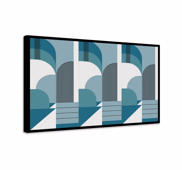 Tableau moderne formations architecturales géométriques - TenStickers