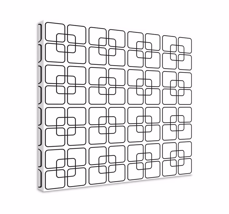 Tableau géométrique motif carré complexe - TenStickers