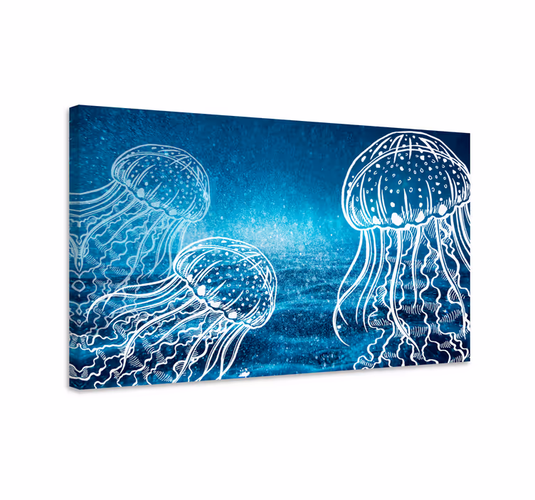 Tableau mer vie marine méduse - TenStickers