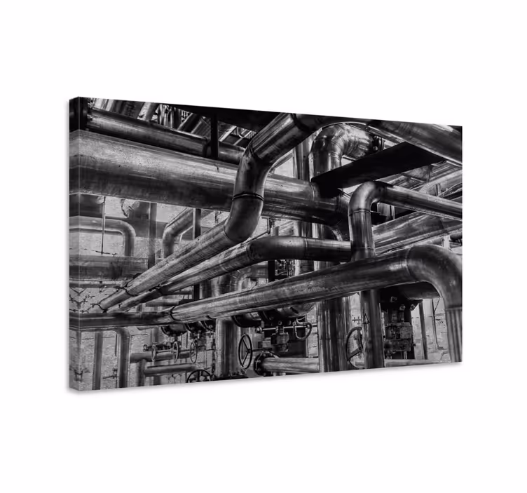 Tableau ornemental réseau de tuyaux industriels - TenStickers