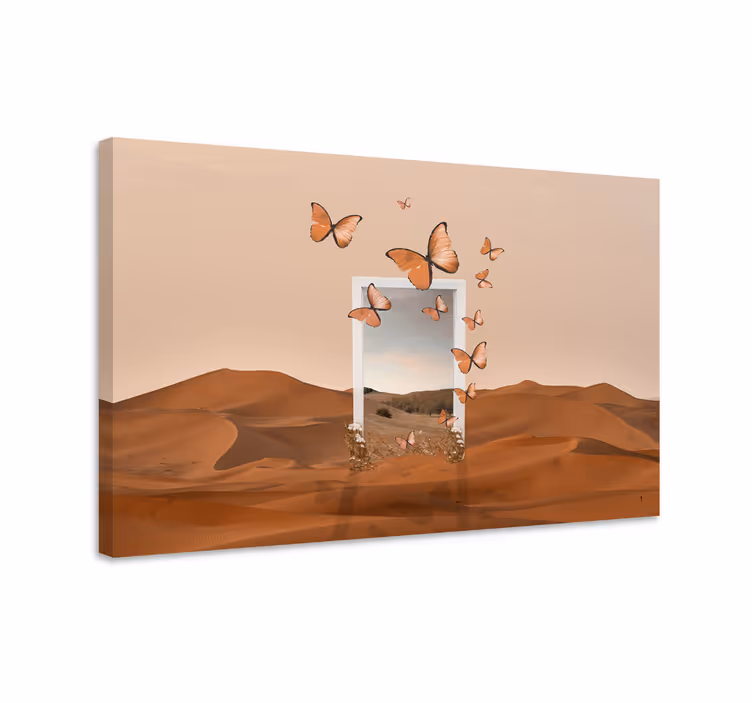Tableau papillons Évasion dans un paysage de papillons - TenStickers