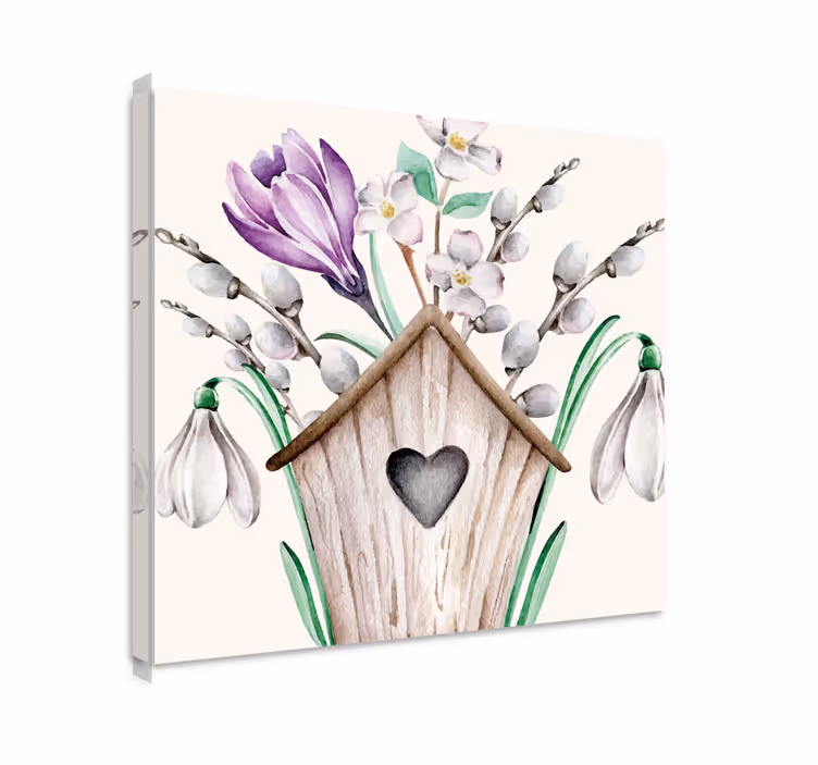 Tableau fleurs et plantes arrangement floral nichoir - TenStickers