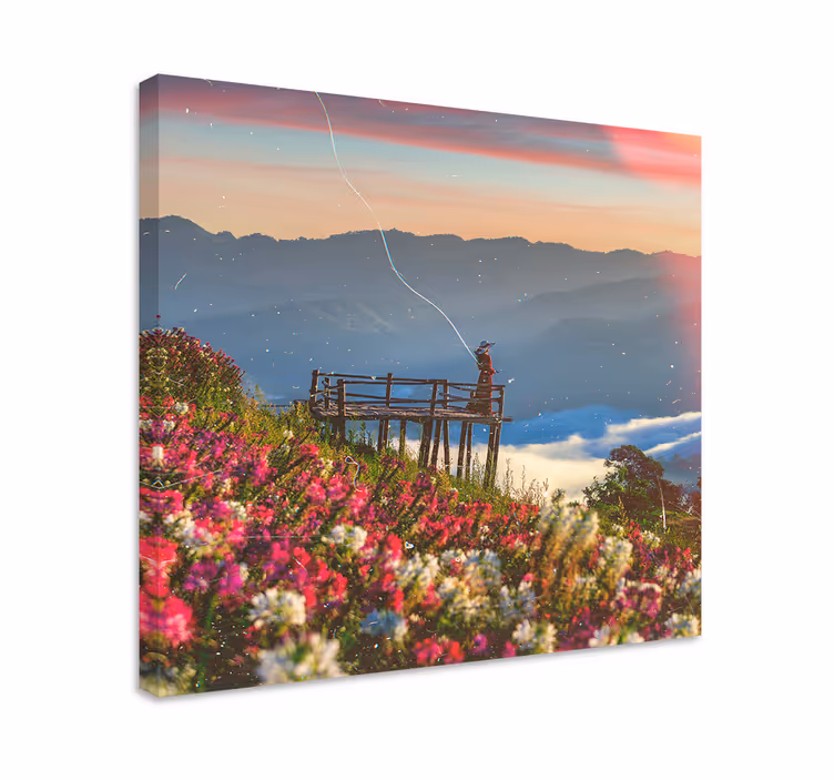 Tableau paysages sérénité vue montagne - TenStickers