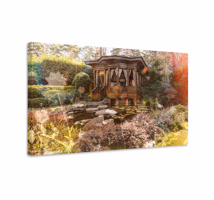 Tableau paysages jardin de détente serein - TenStickers