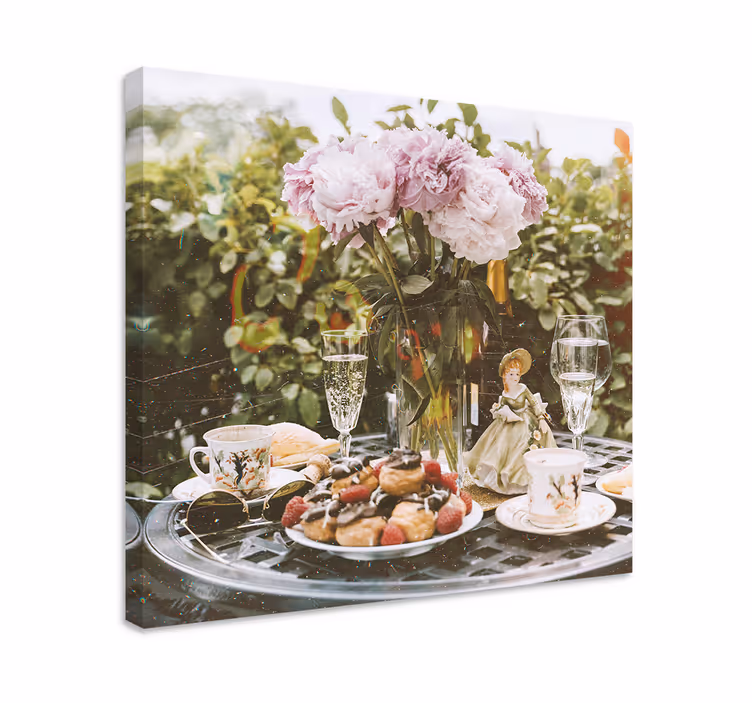 Tableau fleurs et plantes ambiance thé de l'après-midi - TenStickers