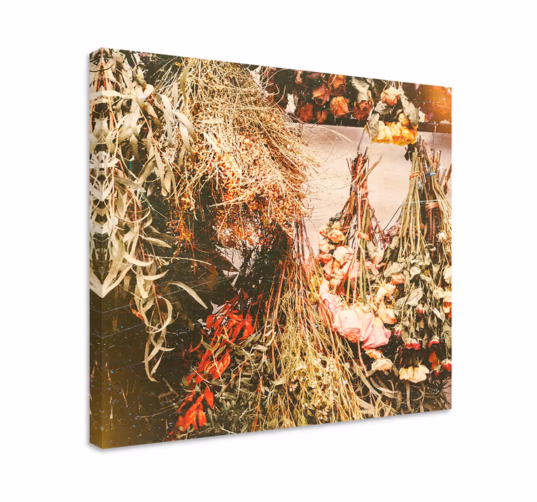 Tableau fleurs et plantes arrangements floraux séchés - TenStickers