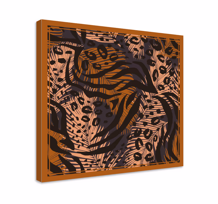 Tableau animaux motifs léopard stylisés - TenStickers