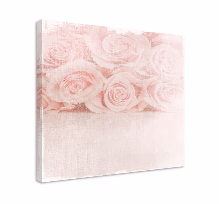 Tableau fleurs et plantes roses douces blanches - TenStickers