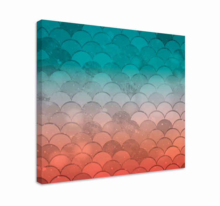 Tableau géométrique vagues en motif courbé - TenStickers