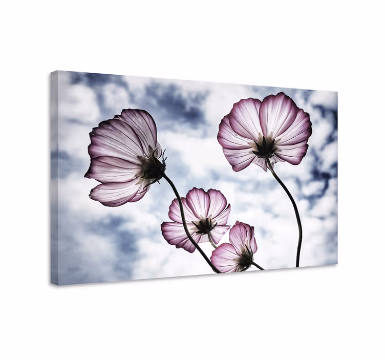 Tableau fleurs et plantes en silhouette - TenStickers