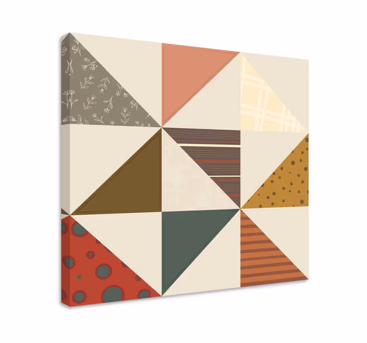 Tableau bouddha mosaïque à motifs géométriques - TenStickers