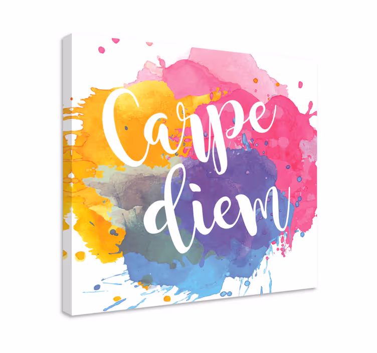 Tableau citation carpe diem art - TenStickers