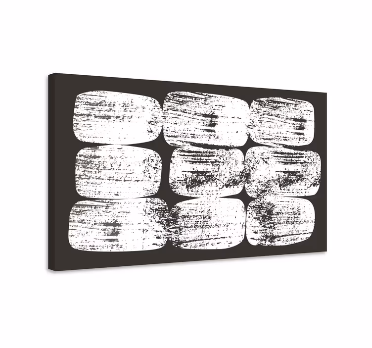 Tableau ornemental blocs blancs texturés - TenStickers