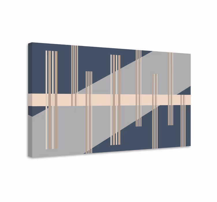 Tableau moderne structure de lignes géométriques - TenStickers