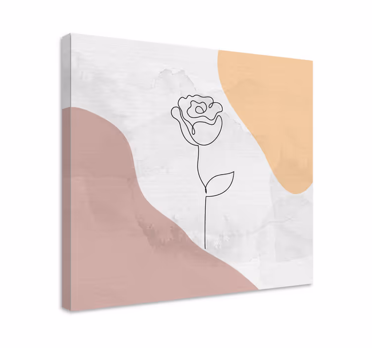 Tableau fleurs et plantes contours de roses élégantes - TenStickers