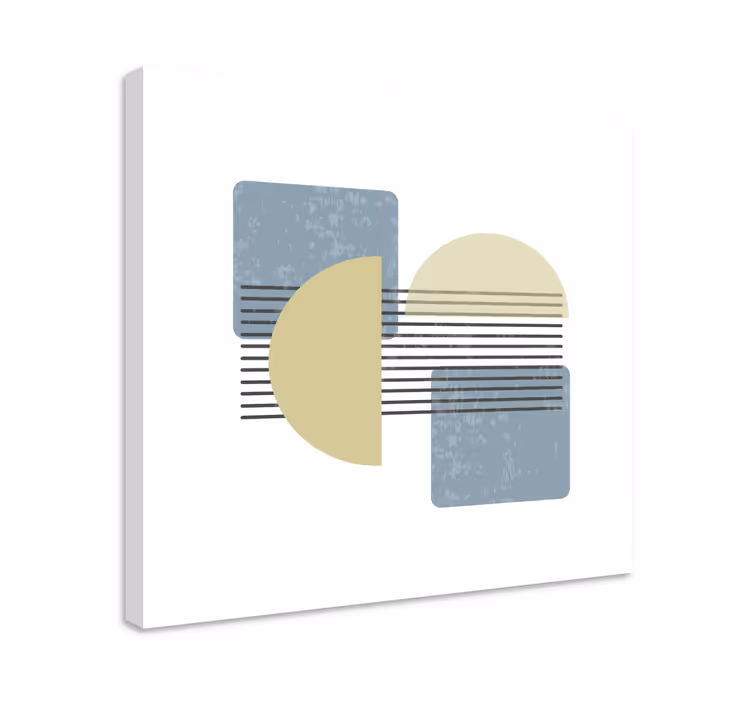 Tableau géométrique formes circulaires abstraites - TenStickers