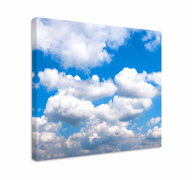 Tableau paysages nuages blancs duveteux - TenStickers