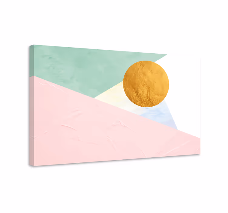 Tableau moderne cercle de soleil géométrique - TenStickers