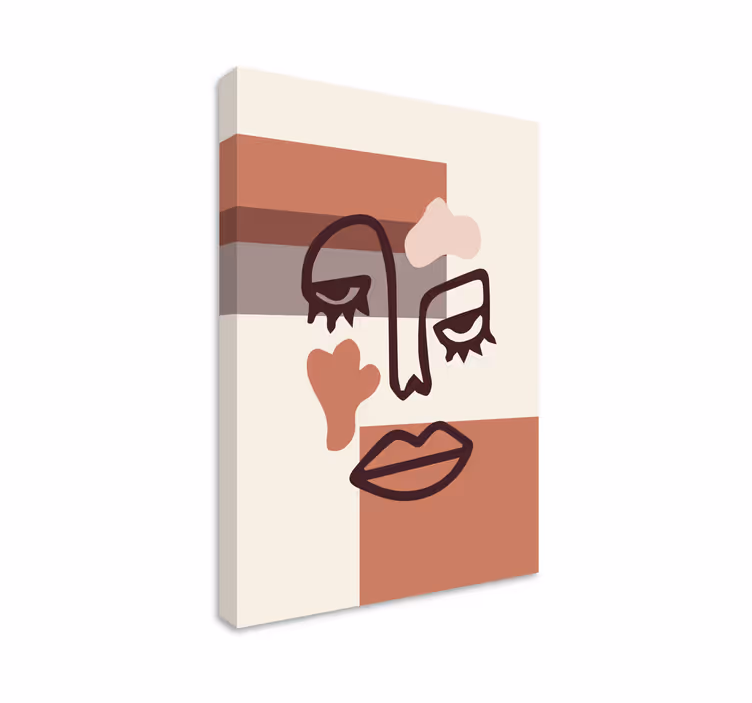 Tableau abstrait art de visage abstrait - TenStickers