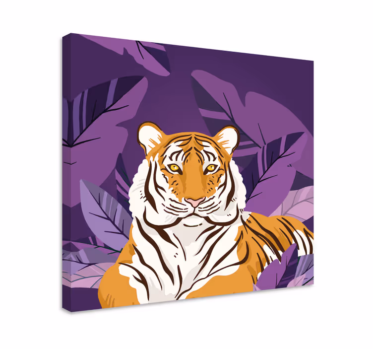 Tableau animaux portrait de tigre majestueux - TenStickers