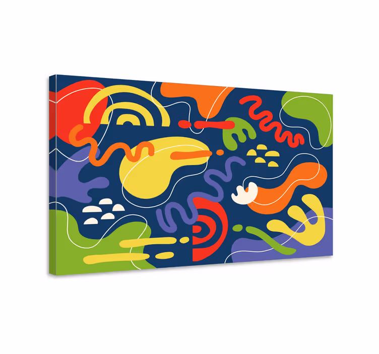 Tableau abstrait formes organiques vivantes - TenStickers