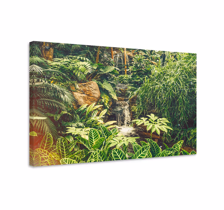 Tableau fleurs et plantes oasis tropicale luxuriante - TenStickers