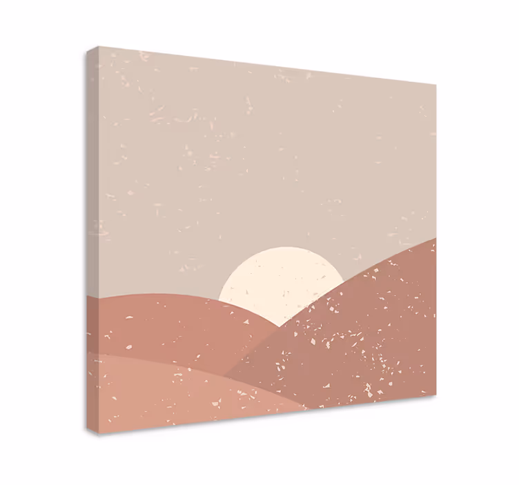 Tableau paysages coucher de soleil dans le désert - TenStickers