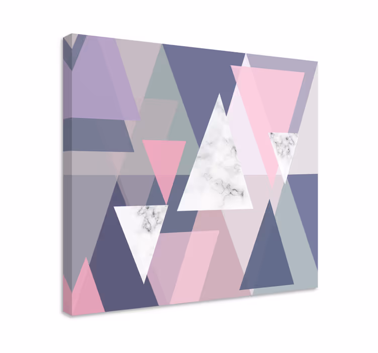 Tableau géométrique motifs triangulaires abstraits - TenStickers