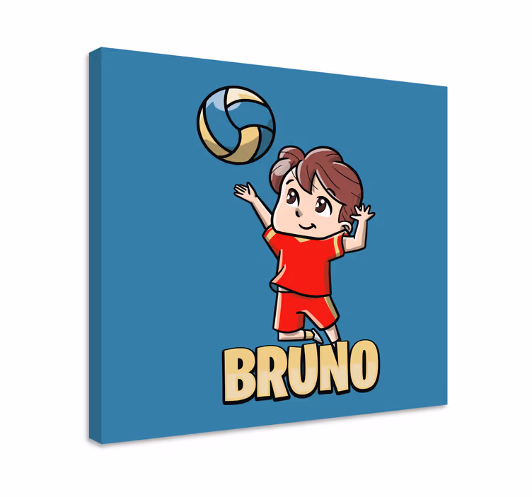 Tableau ados garçon actif avec volley-ball - TenStickers