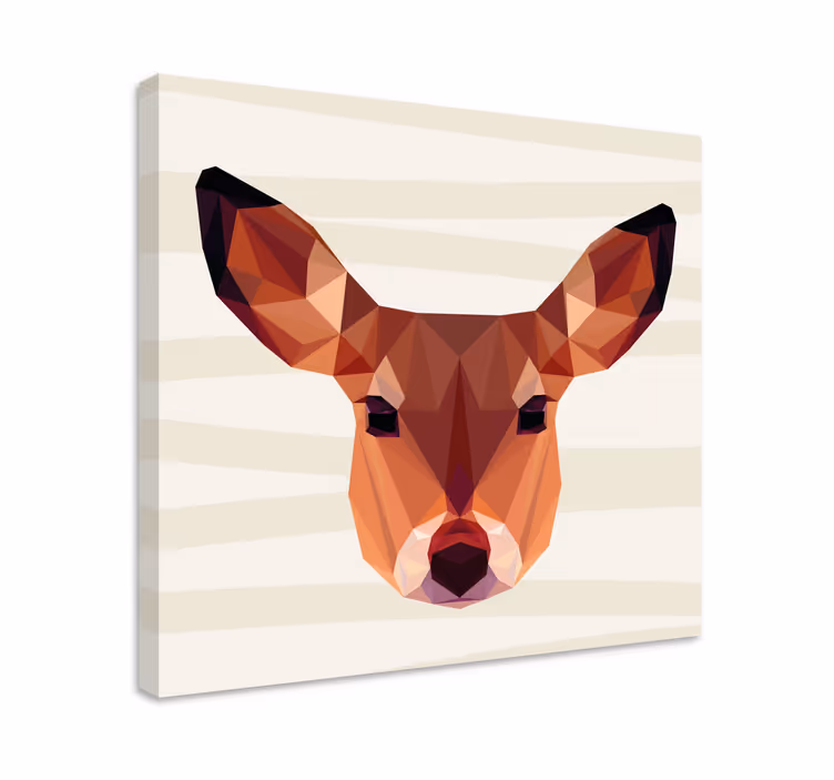 Tableau cerfs tête de cerf géométrique - TenStickers
