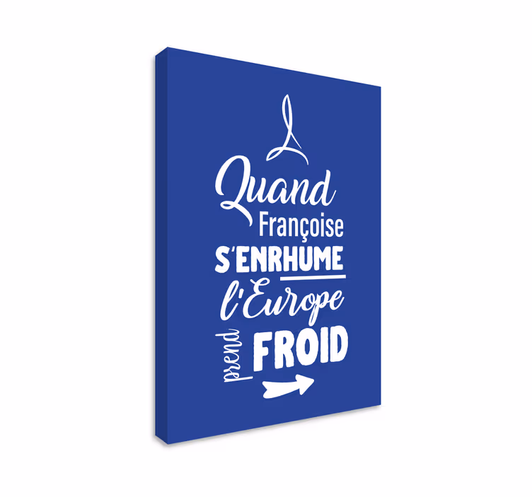Tableau personnalisé quand paris attrape froid - TenStickers