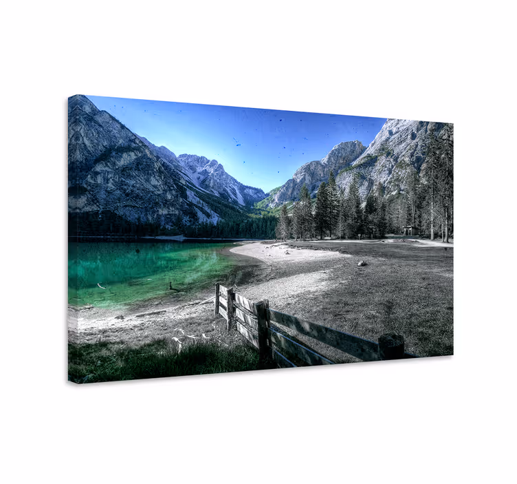 Tableau paysages lac de montagne sérénité - TenStickers