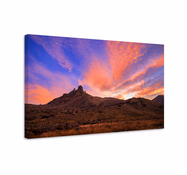 Tableau paysages crépuscule sur les grandes montagnes - TenStickers