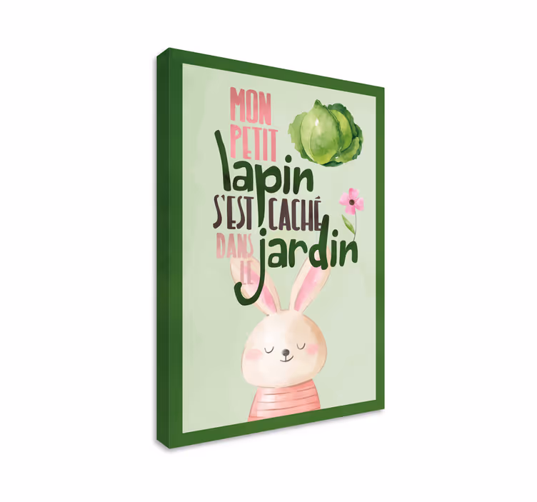 Tableau chambre bébé mon petit lapin - TenStickers