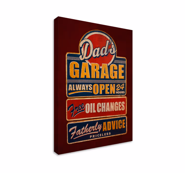 Tableau garage panneau publicitaire vintage - TenStickers