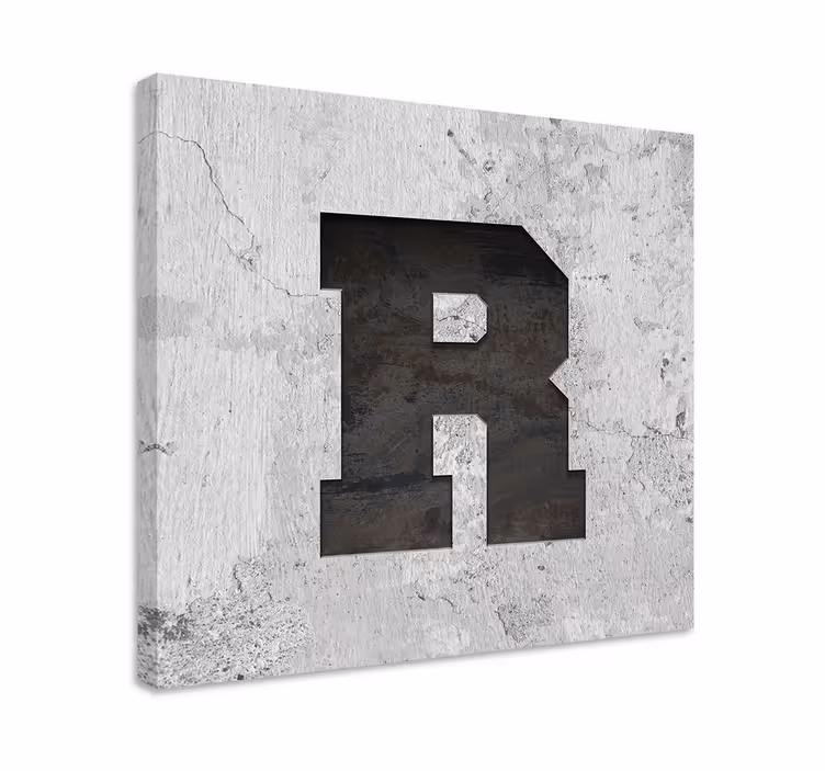 Tableau personnalisé lettre au choix industriel - TenStickers