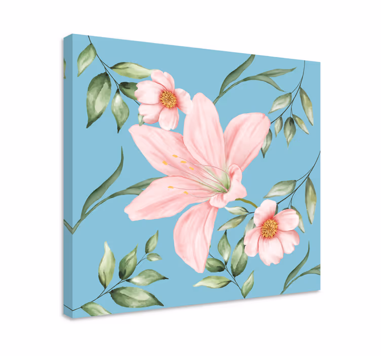 Tableau motif romantique fleurs style vintage - TenStickers